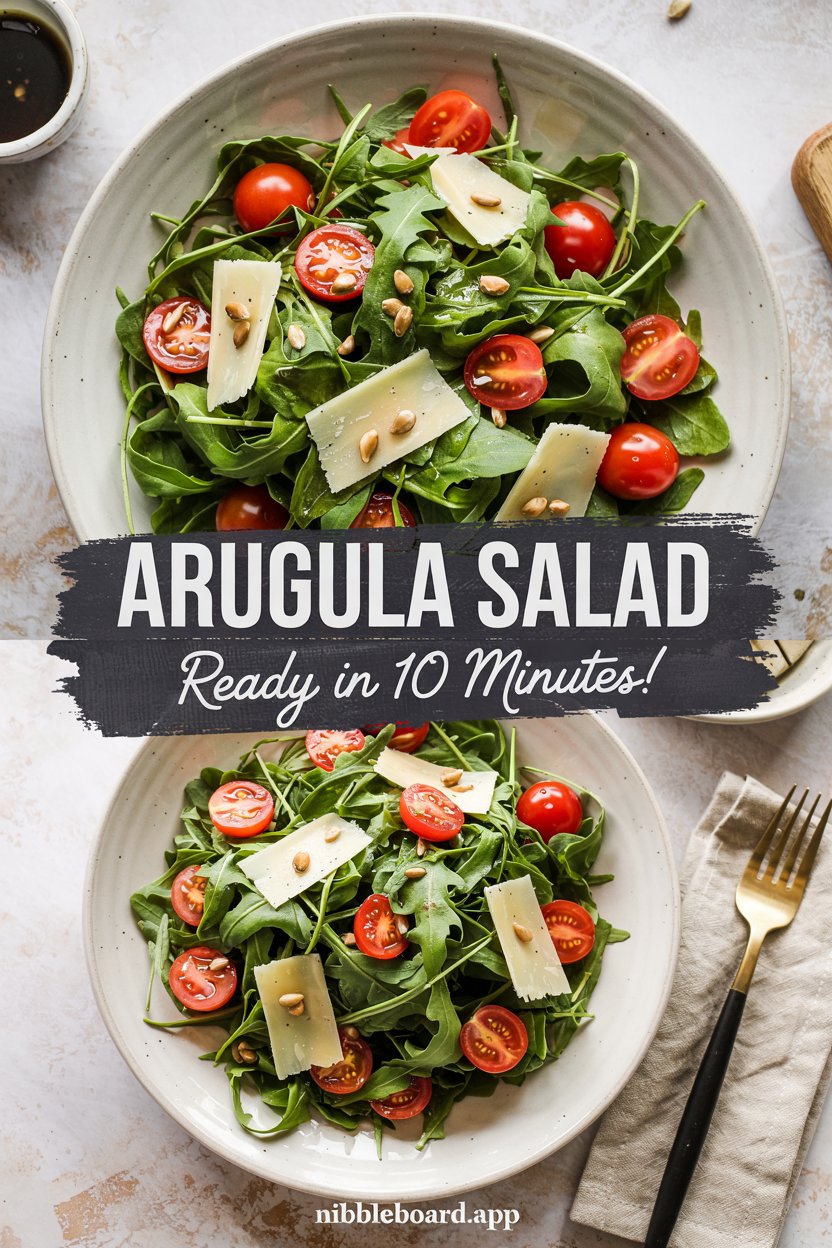 Simple Arugula Salad with Lemon Balsamic Dressing