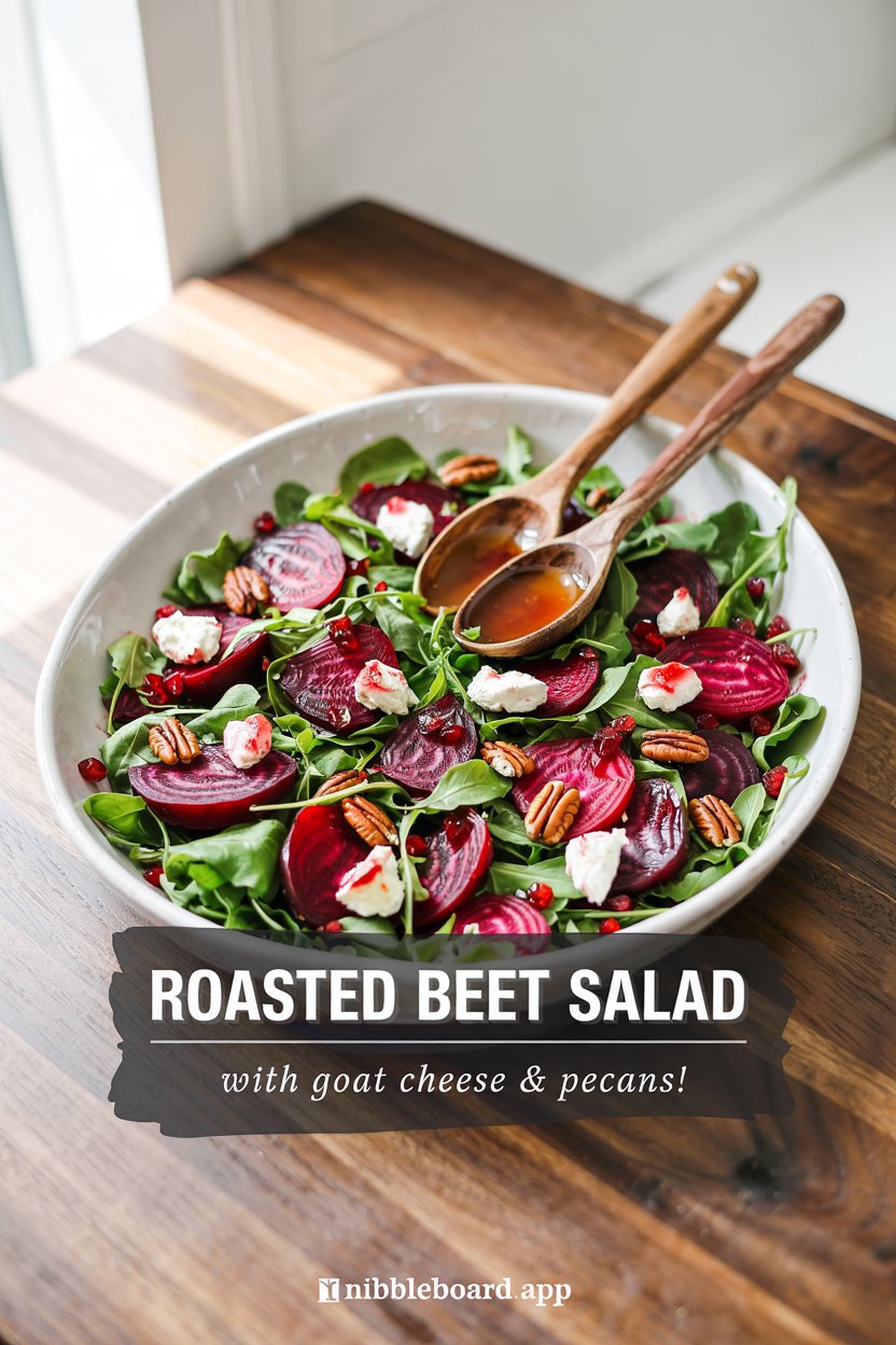Roasted Beet Salad with Goat Cheese and Balsamic Vinaigrette