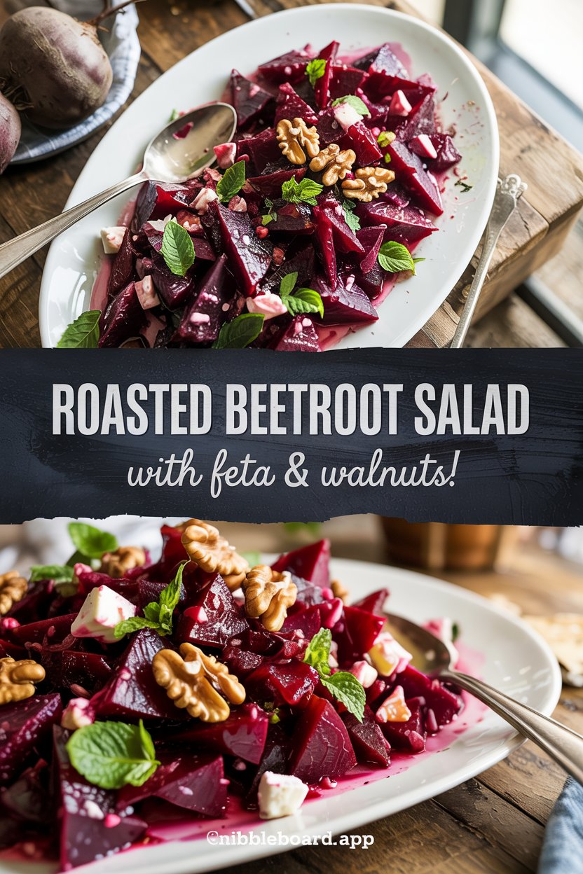 Roasted Beetroot Salad with Feta and Walnuts