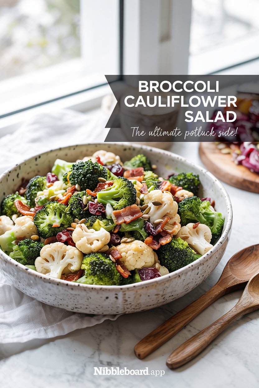 Broccoli Cauliflower Salad