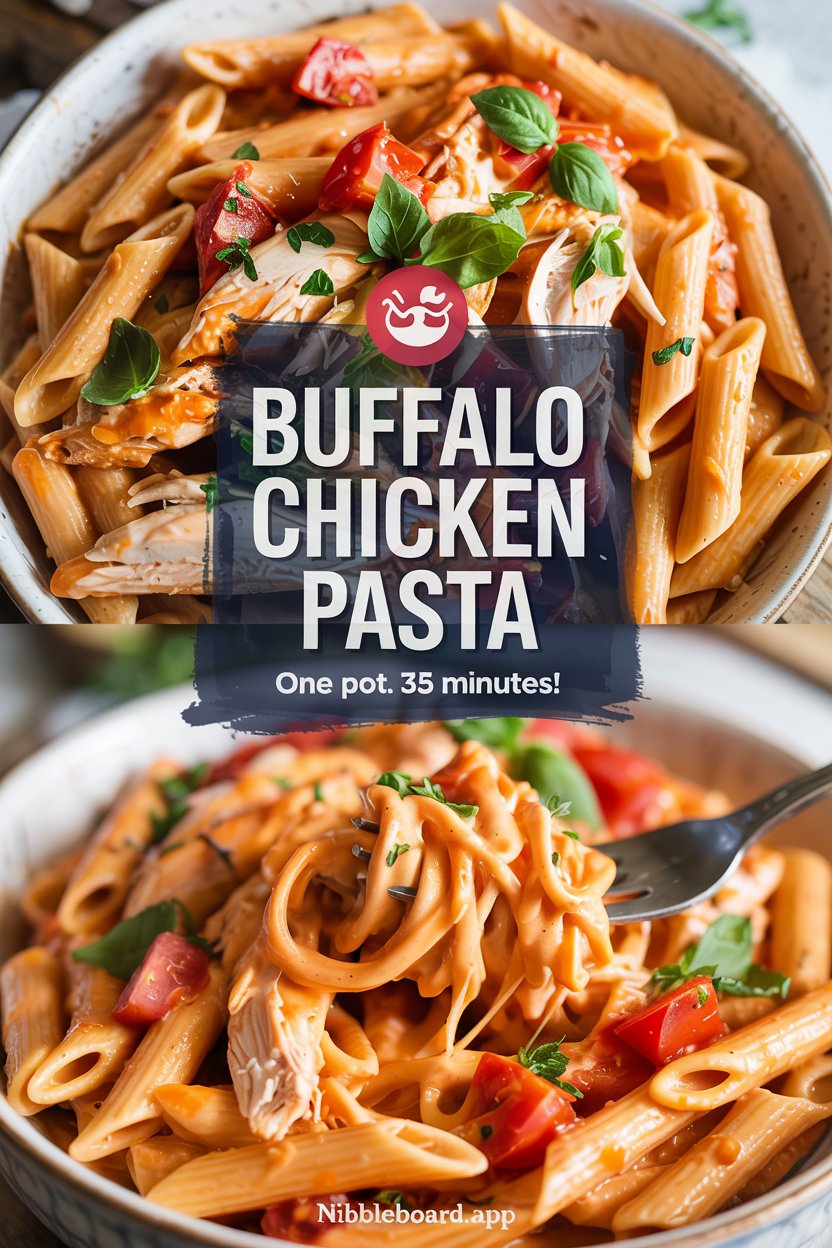One-Pot Buffalo Chicken Pasta