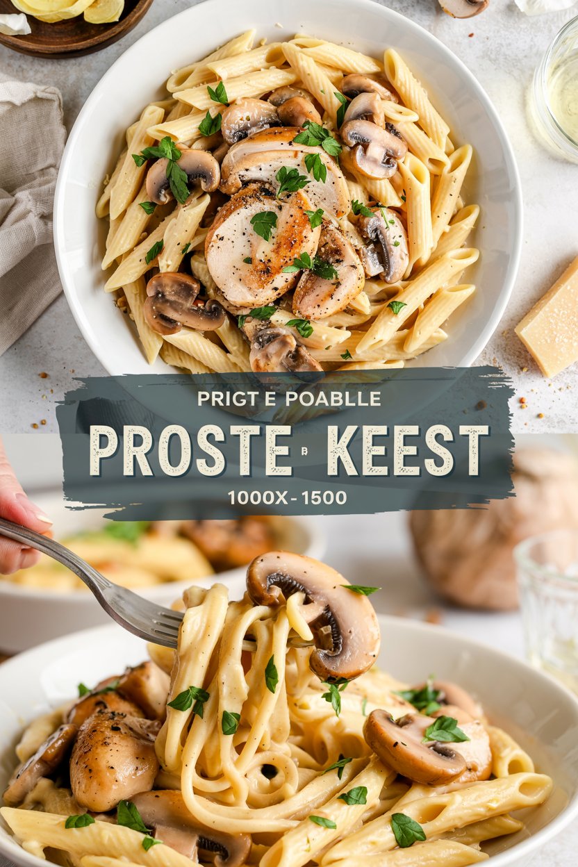 Creamy Chicken Mushroom Pasta