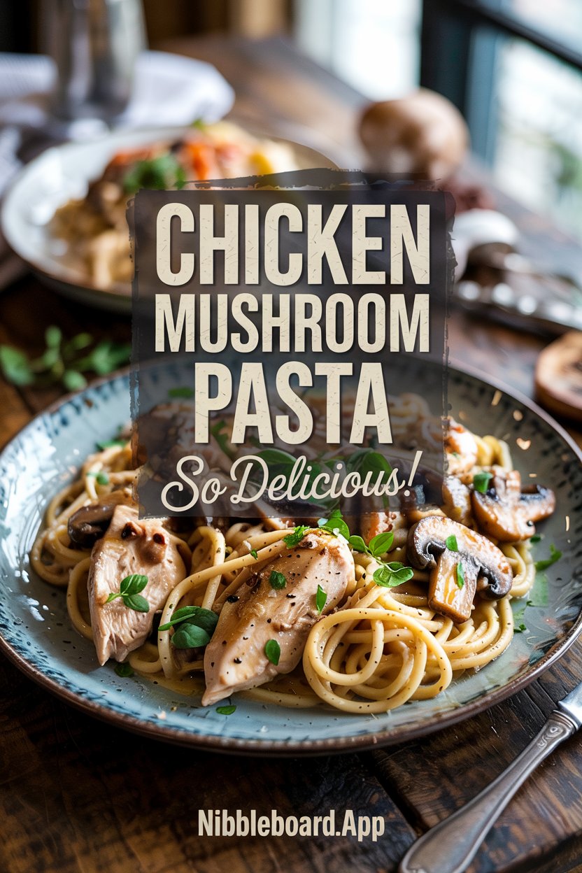Creamy Chicken Mushroom Pasta