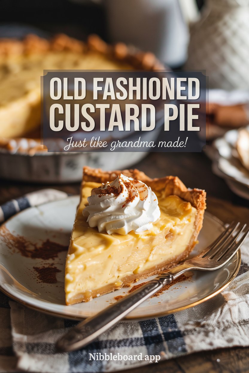 Old Fashioned Custard Pie