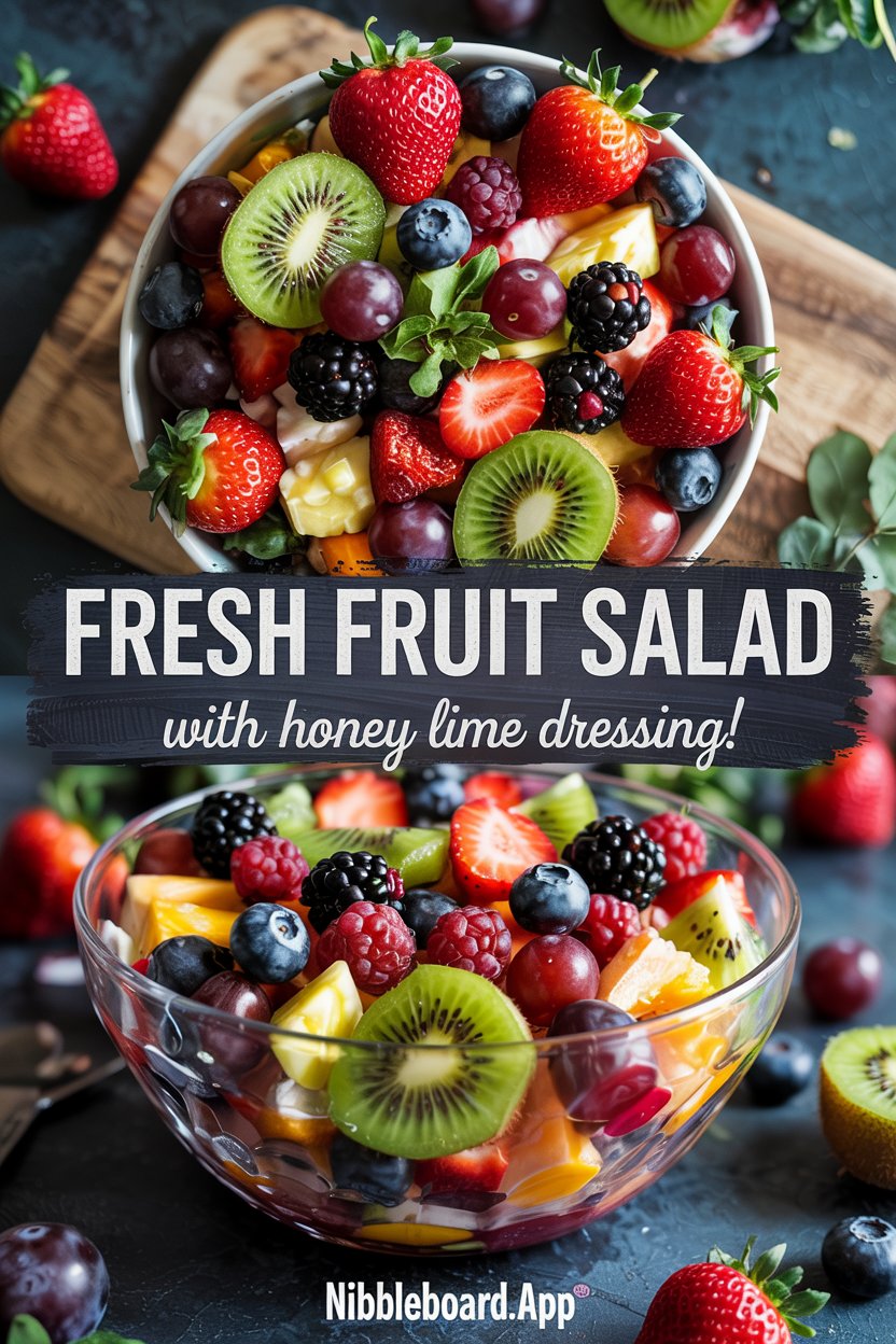 Fresh Fruit Salad with Honey Lime Dressing