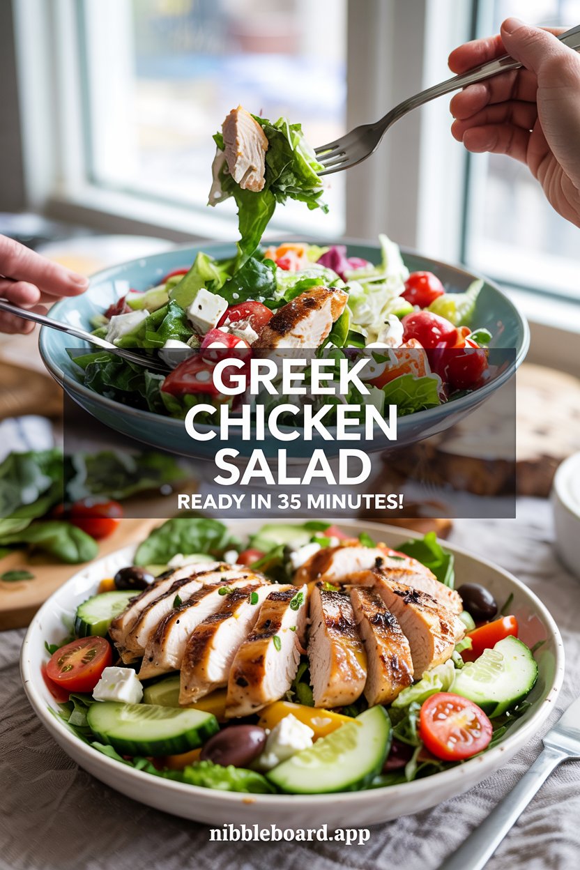 Greek Chicken Salad with Homemade Greek Dressing