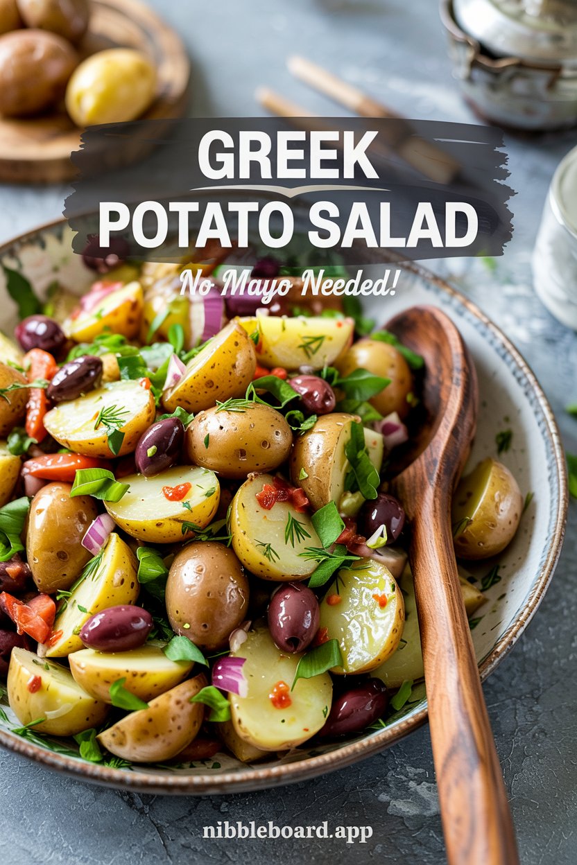 Greek Potato Salad (No Mayo!)