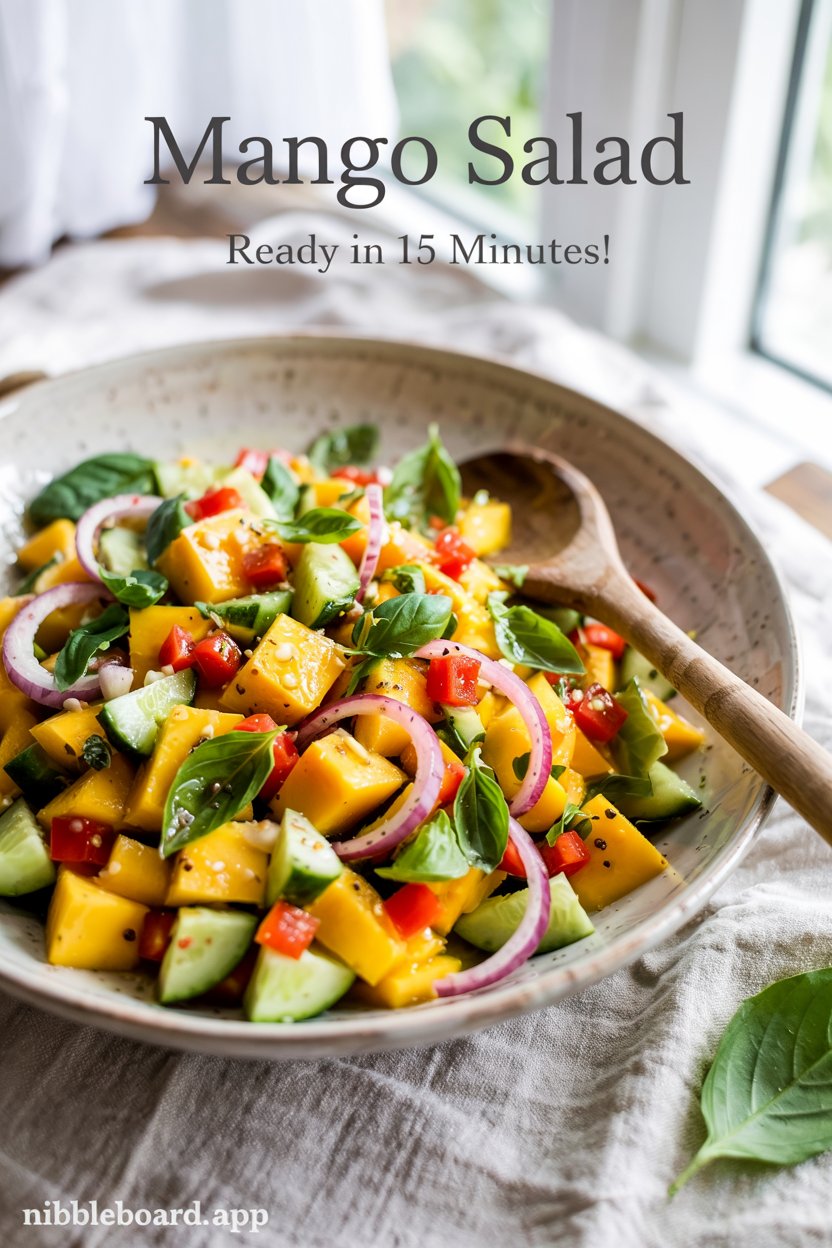 Mango Salad with Ginger Lime Dressing
