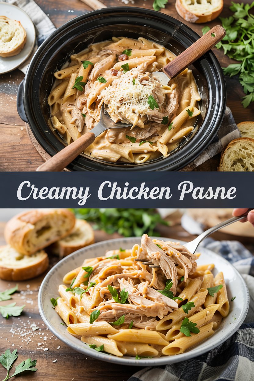 Olive Garden Chicken Pasta (Crockpot Recipe)