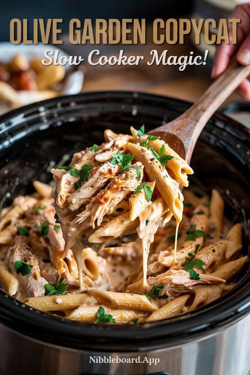 Olive Garden Chicken Pasta (Crockpot Recipe)