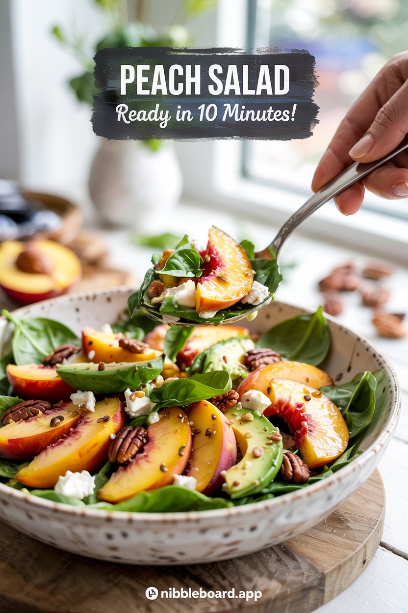 Peach Salad with Honey Vinaigrette