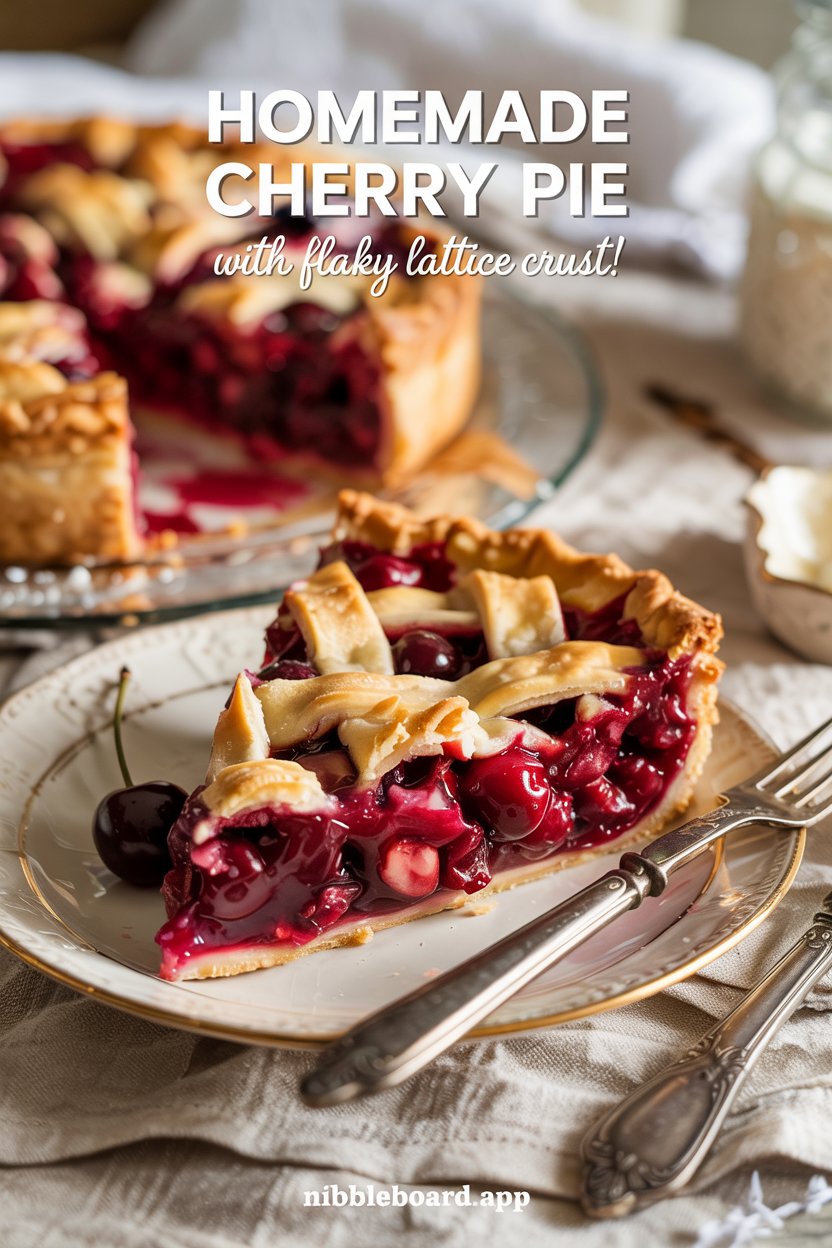 Homemade Cherry Pie with Flaky Lattice Crust